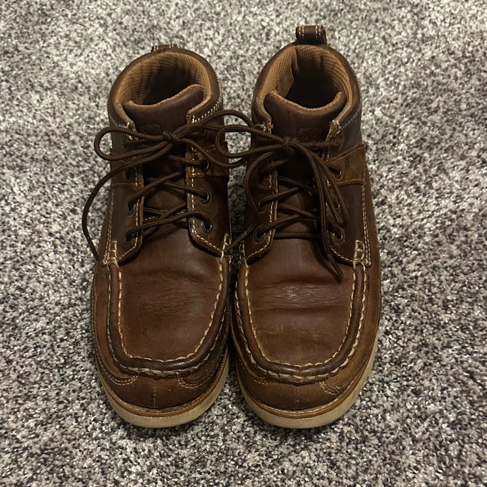 Twisted X Boys Brown Leather Lace-Up Boots